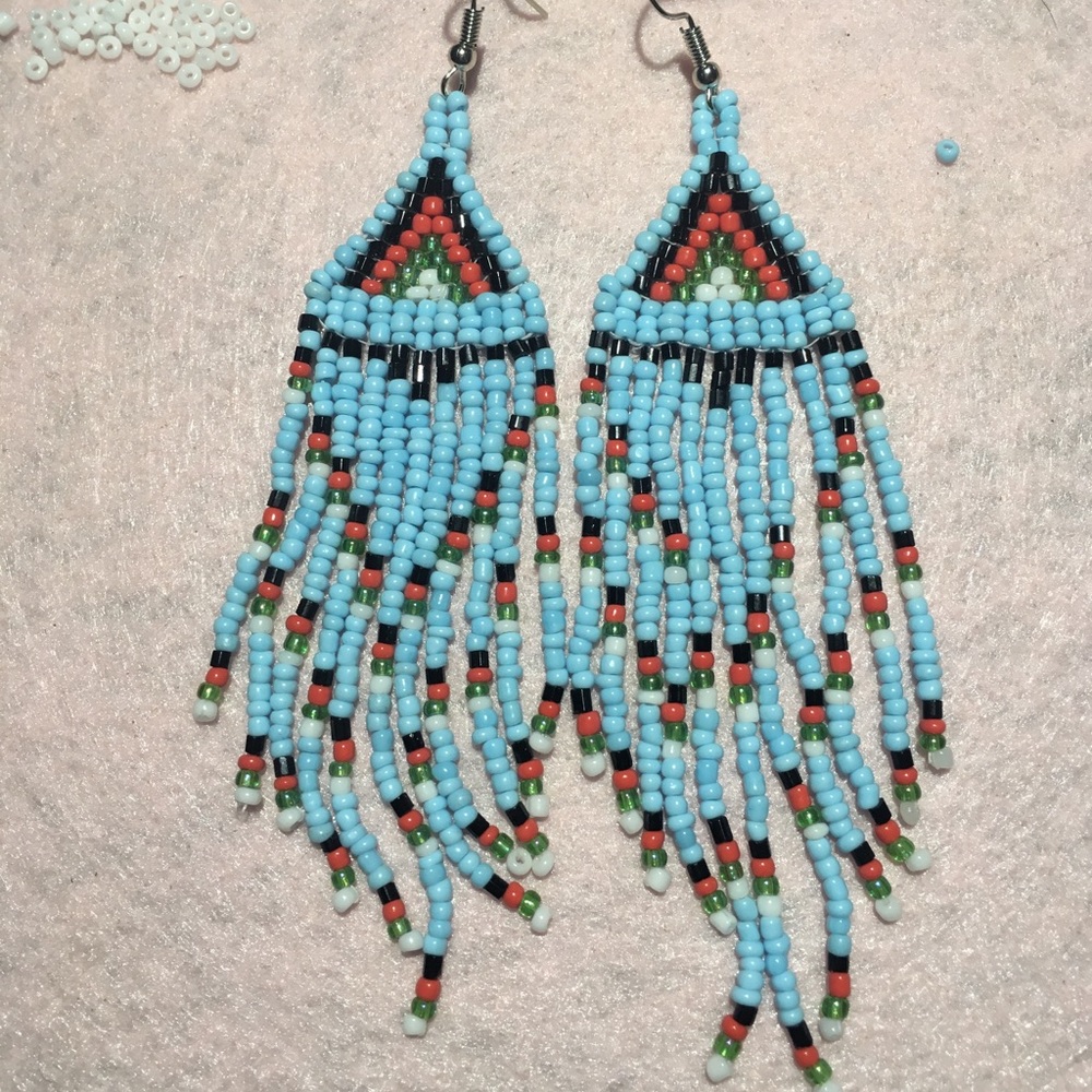 Seed bead earrings
